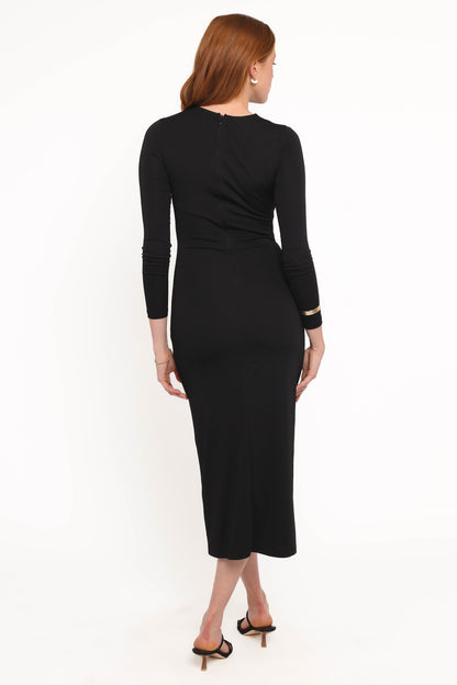 Rogan Long Sleeve Maxi Dress - Black