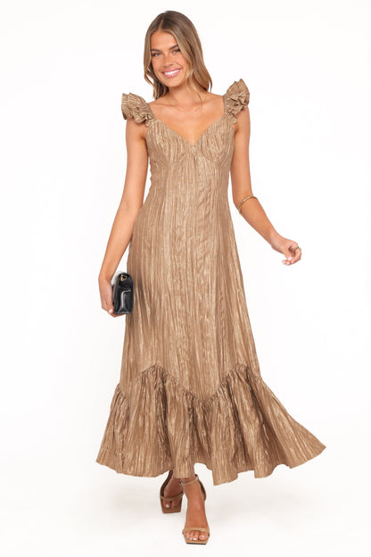 Romola Midi Dress - Bronze