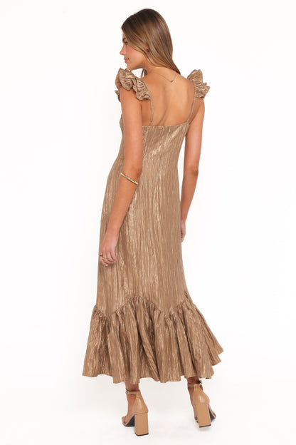 Romola Midi Dress - Bronze