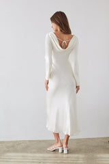 Sofia Open Back Satin Maxi Dress