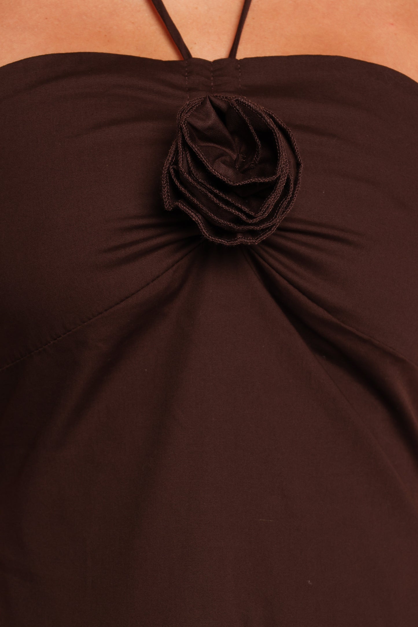 Soleila Halter Maxi Dress - Chocolate