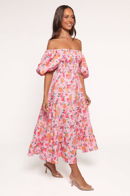Soliel Midi Dress - Pink Floral