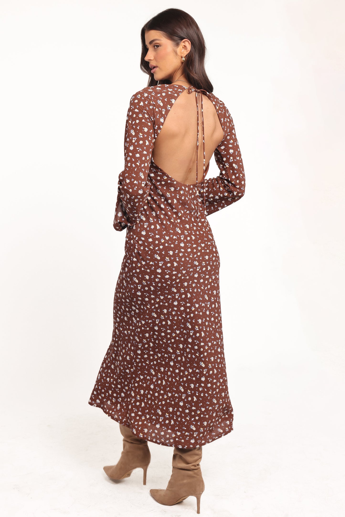 Talitha Maxi Dress - Brown Floral