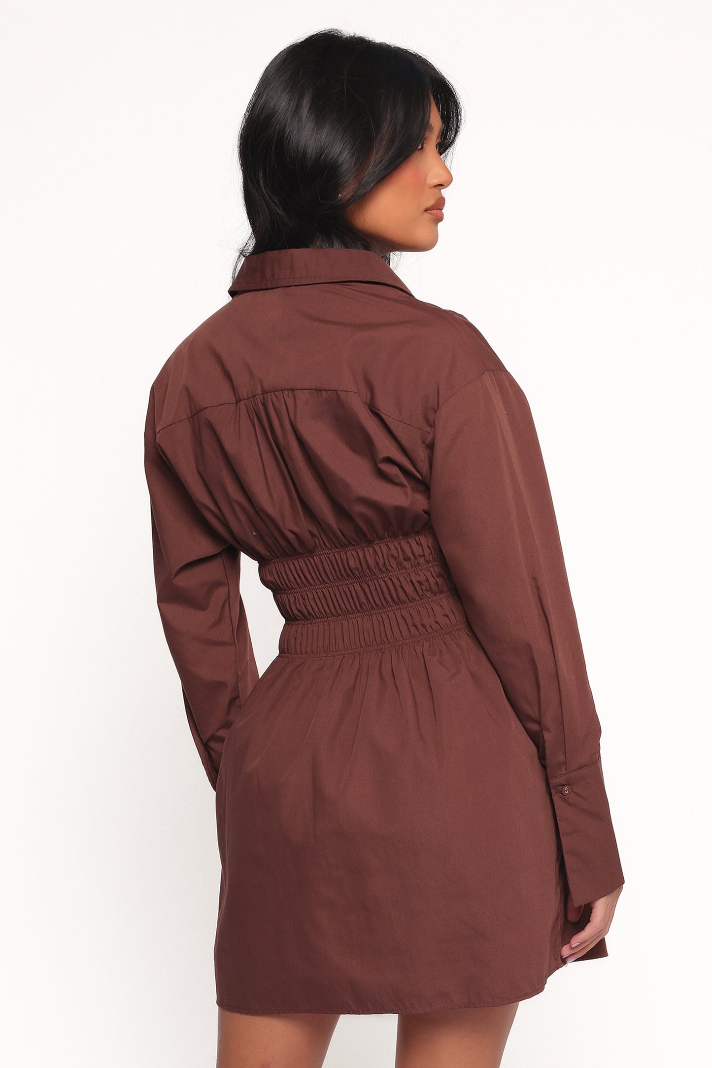 Wallace Mini Dress - Chocolate