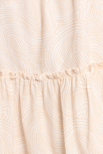 Wells Mini Dress - Tan Swirl