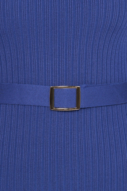 Wilda Long Sleeve Mini Dress - Navy