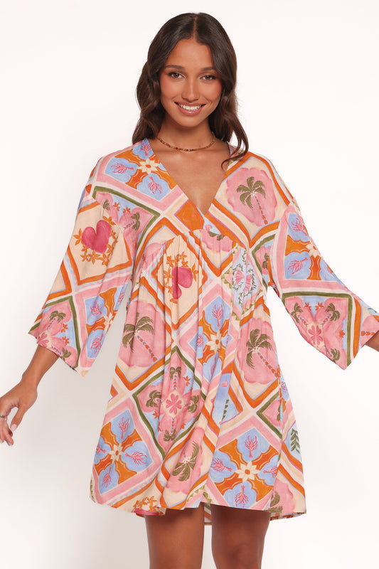 Zanna Mini Dress - Multi Tile