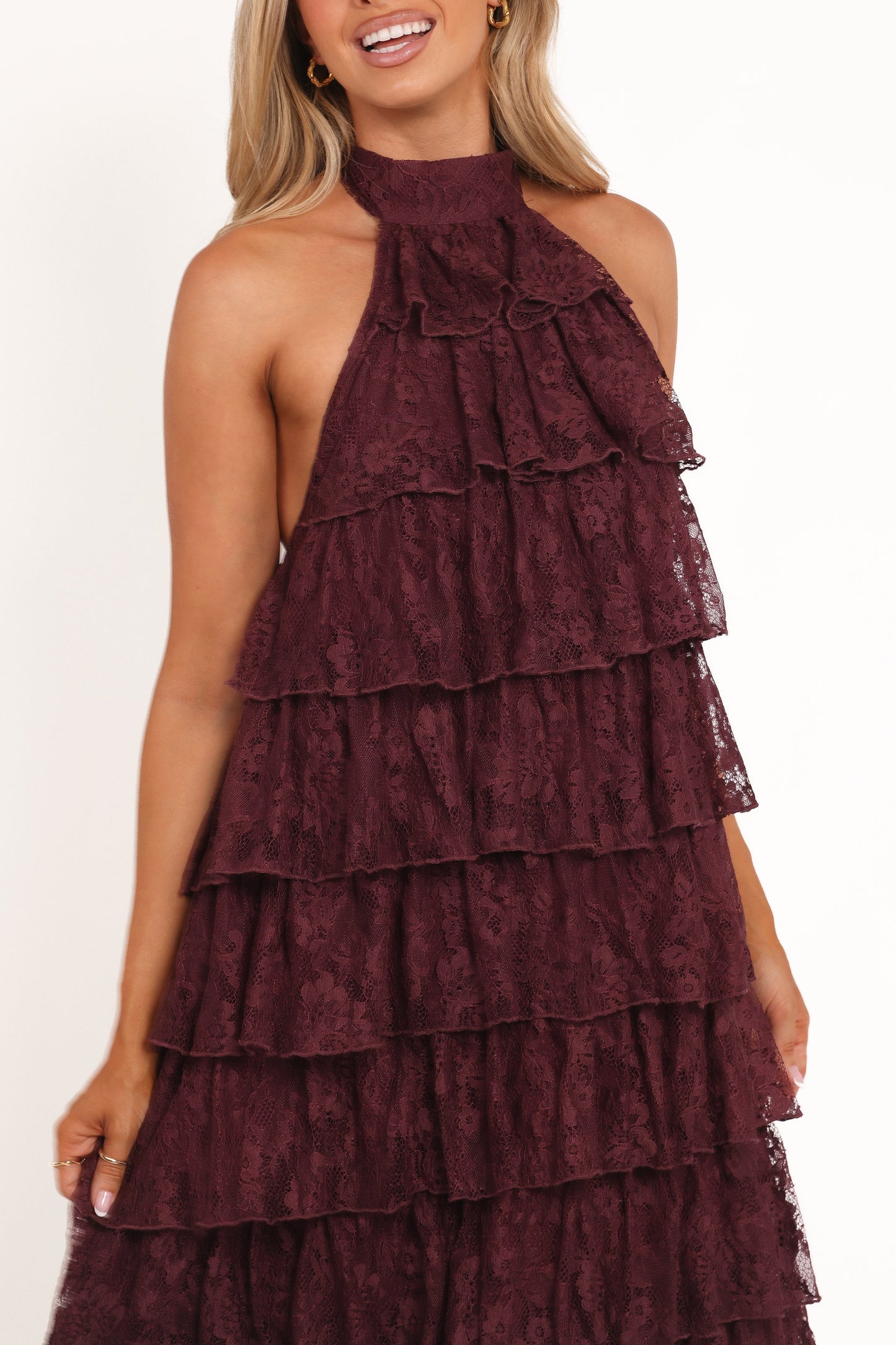 Zoella Maxi Dress - Cherry Lace