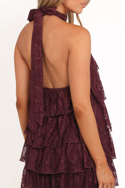 Zoella Maxi Dress - Cherry Lace