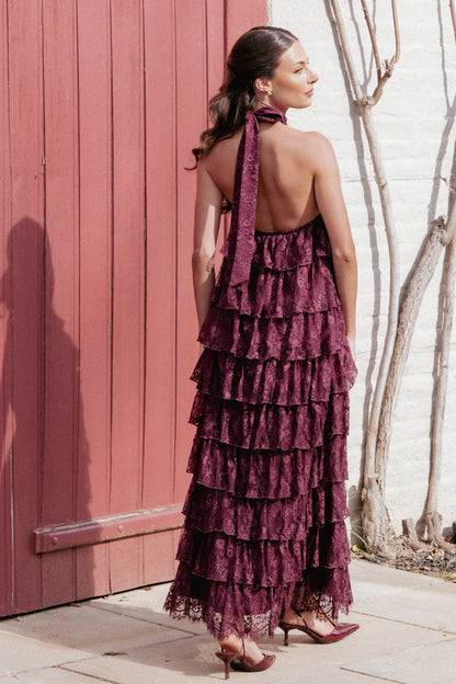 Zoella Maxi Dress - Cherry Lace