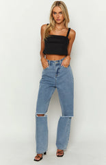 Norila Tie Back Black Top
