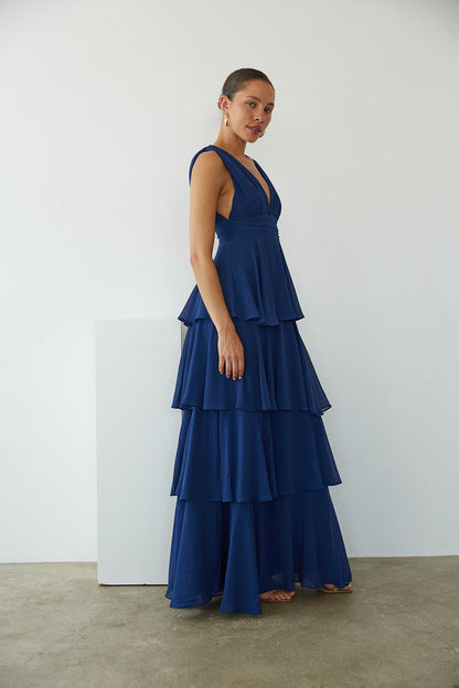Charlene Chiffon Tiered Maxi Dress