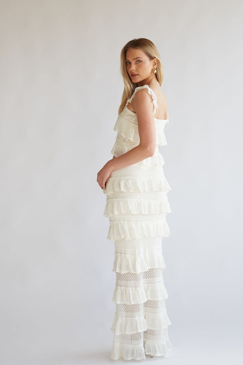 Colette Crochet Top and Maxi Skirt Set