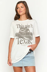 The Laundry Room This Ain't Texas White Oversized Tee