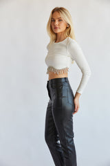 Dixie Rhinestone Fringe Crop Top