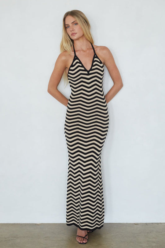 Dua Striped Knit Maxi Dress