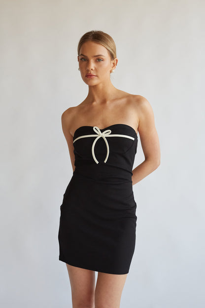 Eloise Strapless Bow Bodycon Mini Dress