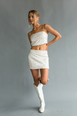 Fayetta Floral Sequin Top