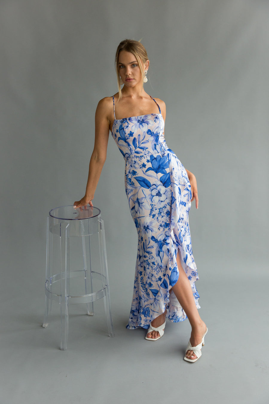Kimber Floral Ruffle Maxi Dress
