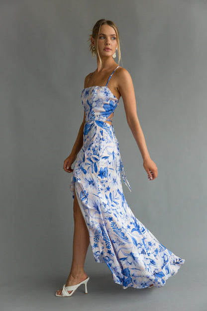 Kimber Floral Ruffle Maxi Dress