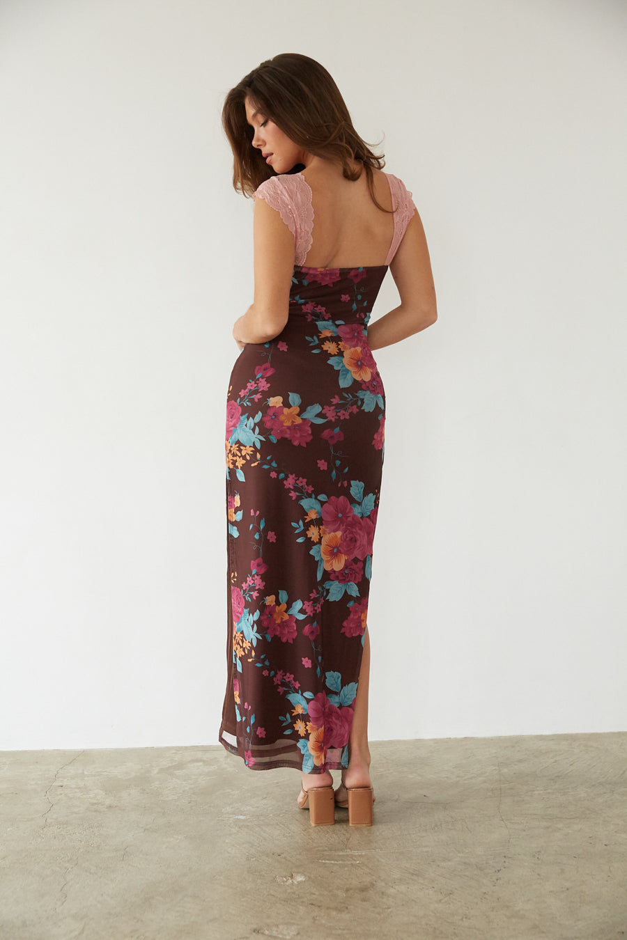 Mimi Floral Mesh Maxi Dress