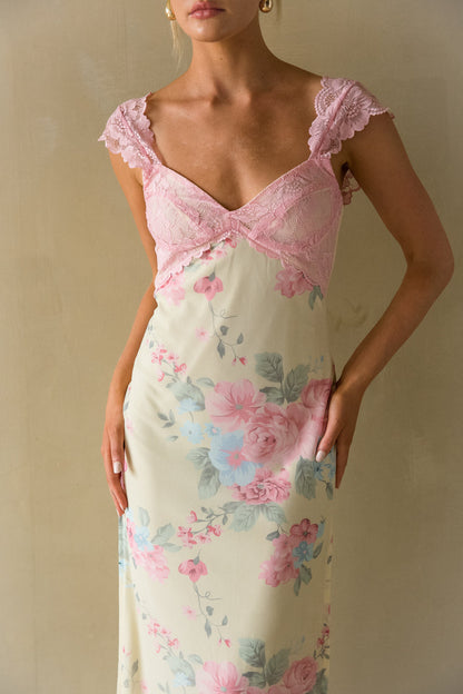 Mimi Floral Mesh Maxi Dress