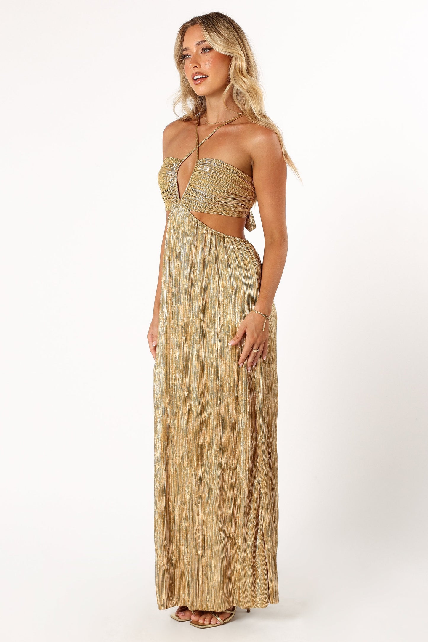 Beyz Midi Dress - Gold