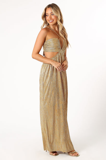 Beyz Midi Dress - Gold