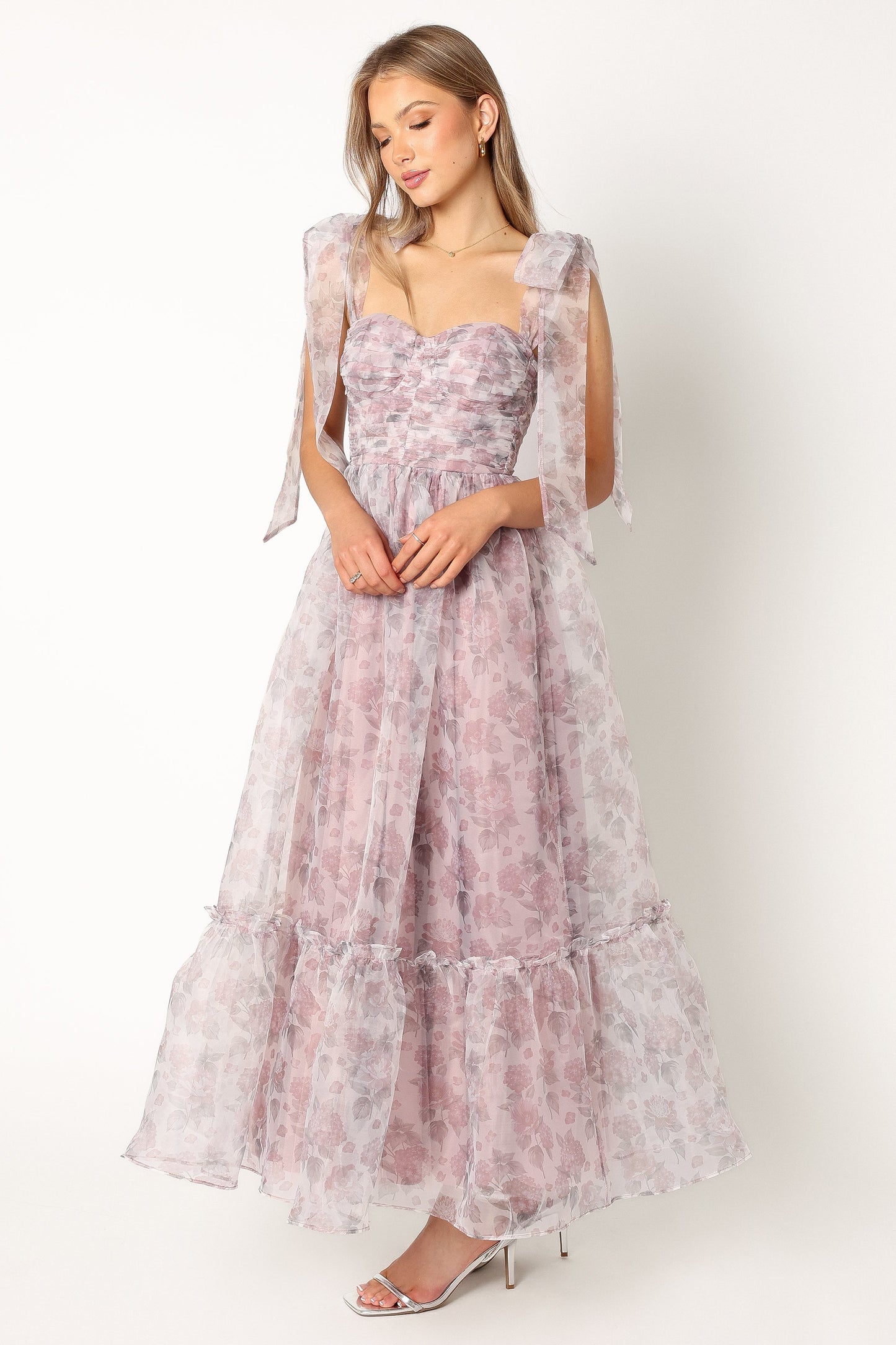 Floret Midi Dress - Dark Purple