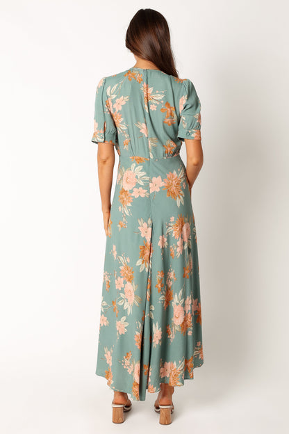 Frampton Midi Dress - Blue Floral