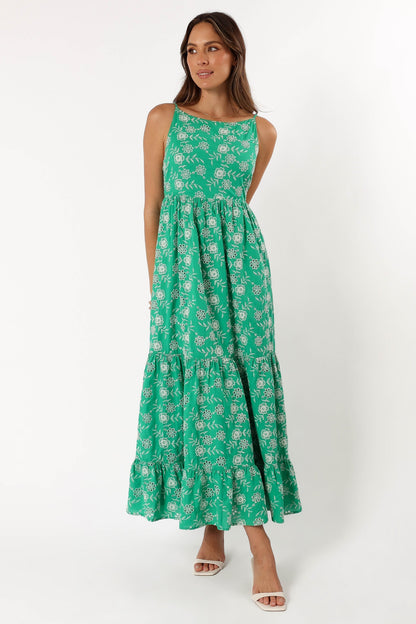 Jenson Maxi Dress - Green Eyelet