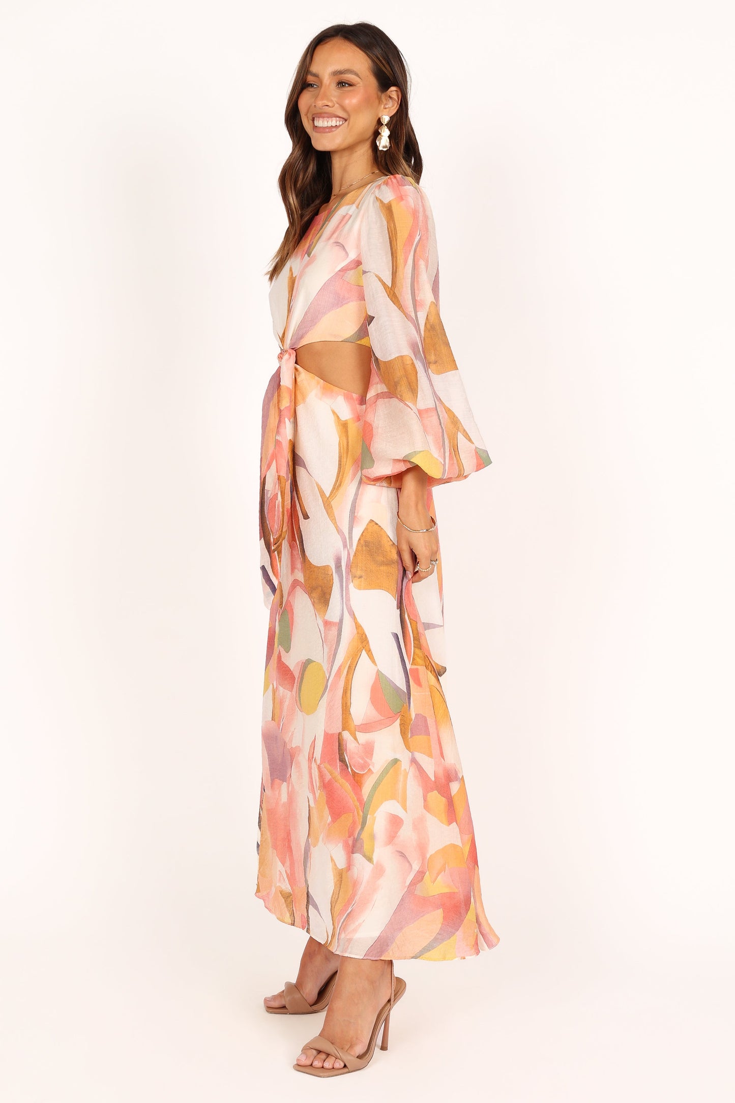 Laquin Long Sleeve Maxi Dress - Pink