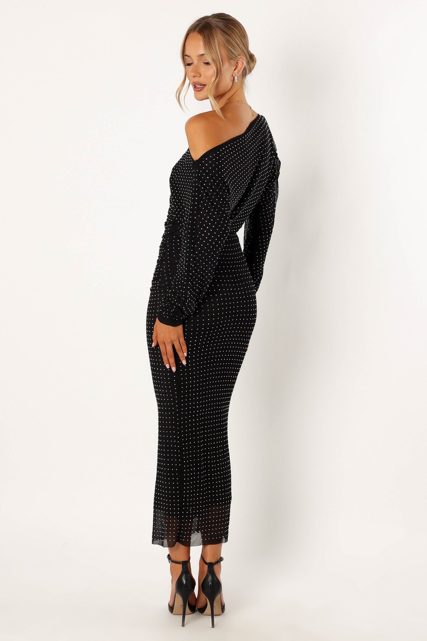 Loeve Long Sleeve Midi Dress - Black