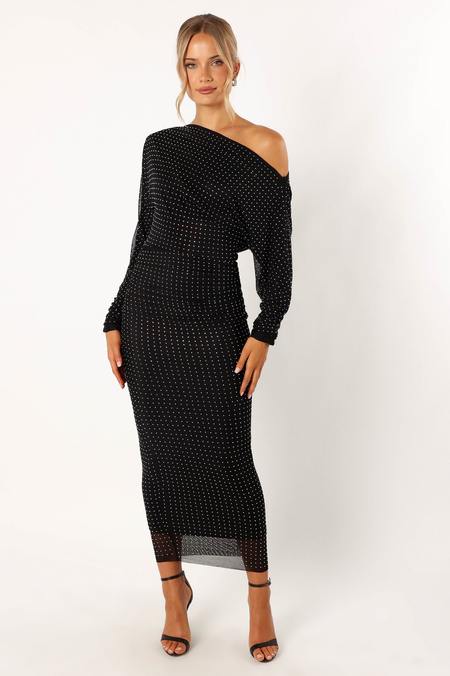 Loeve Long Sleeve Midi Dress - Black