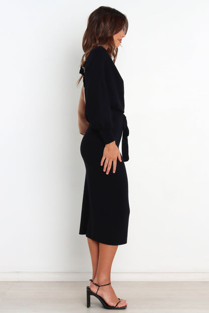Nate Dress - Black/Beige