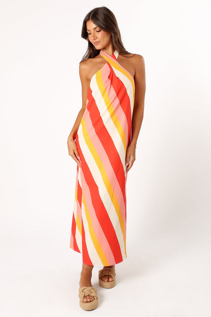 Sabbia Maxi Dress - Pink Stripe