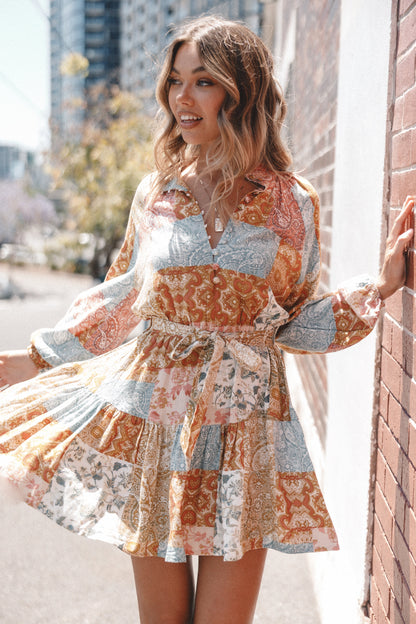 Silante Long Sleeve Mini Dress - Maxine