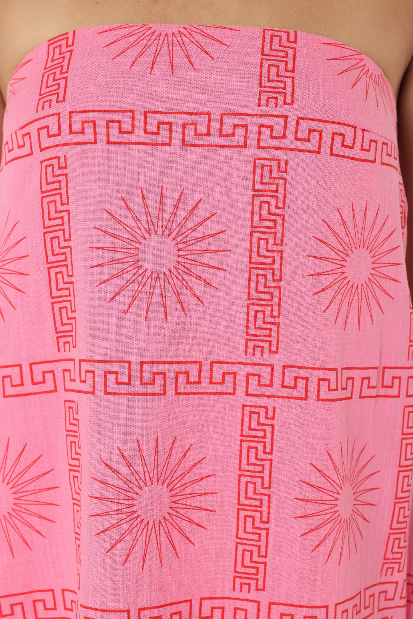 Soph Strapless Maxi Dress - Pink Red