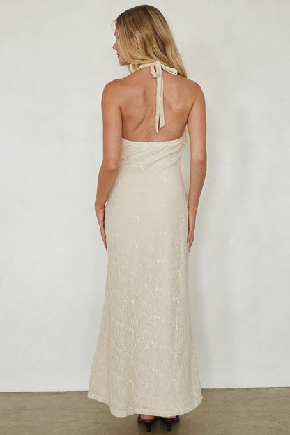 Savvy Halter Knit Maxi Dress